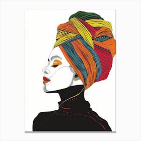 African Woman With Turban 9 Canvas Print