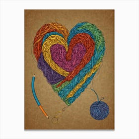 Heart Of Yarn 16 Canvas Print