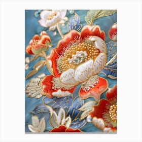 Chinese Floral Embroidery 2 Canvas Print