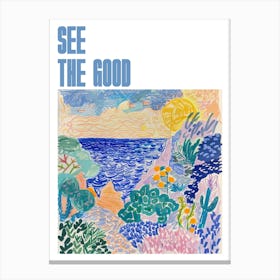See The Good Poster Seaside Painting Matisse Style 4 Canvas Print