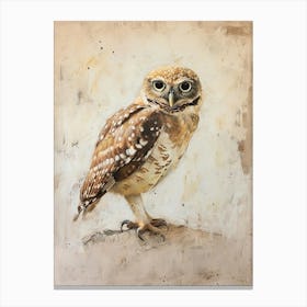 Brown Fish Owl Painting 1 Canvas Print