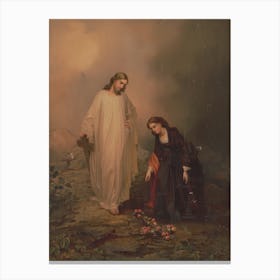 Jesus And His Mother Canvas Print