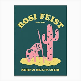 Rosi Feist Surf & Skate Club Green Canvas Print