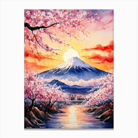 Cherry Blossom Painting Canvas Print