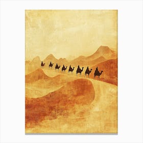 Camel Ride In The Desert 2 Canvas Print