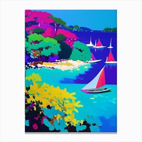 Koh Samet Thailand Colourful Painting Tropical Destination Canvas Print