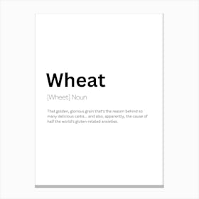 Wheat Definition Meaning Canvas Print