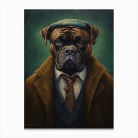Gangster Dog Mastiff Canvas Print