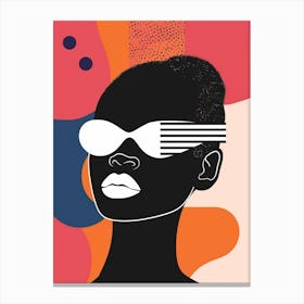 African Woman With Sunglasses 5 Canvas Print