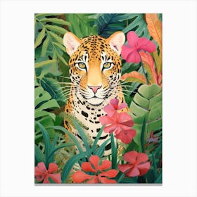 Jaguar In The Jungle Canvas Print