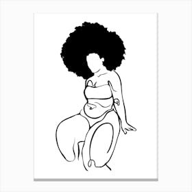 Nude And Curvy Canvas Print