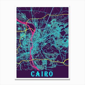 Cairo Map Poster 1 Canvas Print