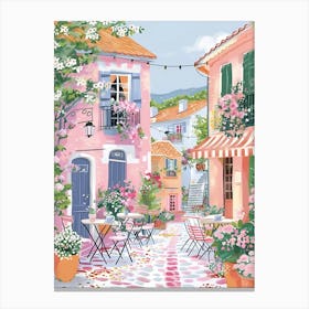 Pink Street In France Canvas Print