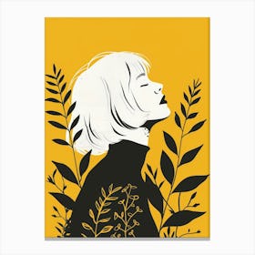 Girl With Leaves 9 Canvas Print