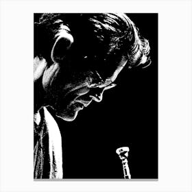 Chet Baker Line Art Illustration 1 Canvas Print