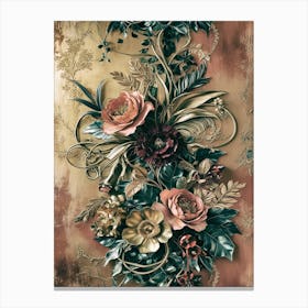 Floral Wallpaper Canvas Print