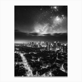 Black And White Cityscape 13 Canvas Print