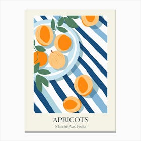Marche Aux Fruits Poster Apricots Fruit Summer Illustration 2 Canvas Print