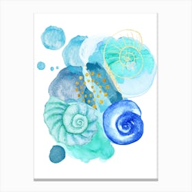 Watercolor Sea Shells Canvas Print