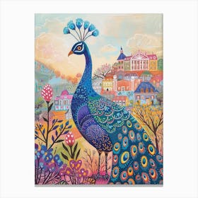 Peacock In The Palace Gardens 4 Canvas Print