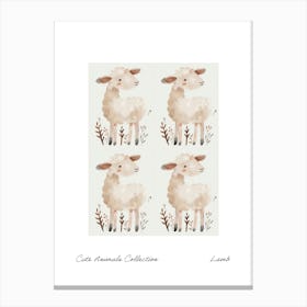 Cute Animals Collection Lamb 4 Canvas Print