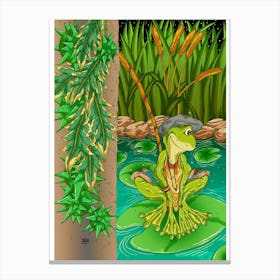 The Canal Frog Canvas Print
