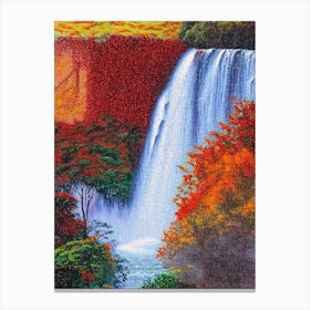 Victoria Falls National Park Zimbabwe Pointillism Canvas Print