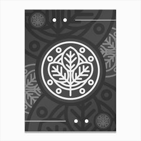 Abstract Geometric Glyph Array in White and Gray n.0025 Canvas Print