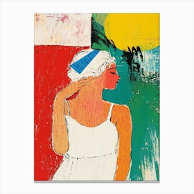 Woman In A Hat 6 Canvas Print