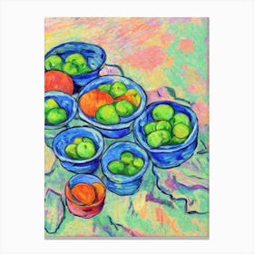 Peas Fauvist vegetable Canvas Print