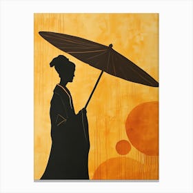 Geisha, Minimalism Canvas Print