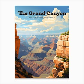 The Grand Canyon National Park Travel Art Illustration Canvas Print