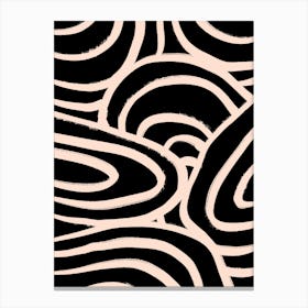 Black And White Swirls Canvas Print