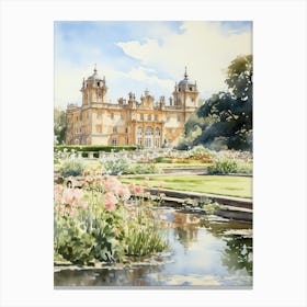 Blenheim Palace Gardens Uk Watercolour 2 Canvas Print