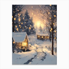 CHRISTMAS night 6 vector art Canvas Print