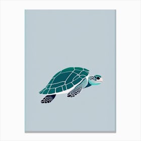 Flatback Sea Turtle (Natator Depressus), Sea Turtle Simplicty 1 Canvas Print