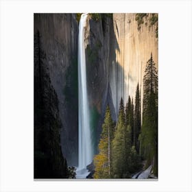 Horsetail Falls, United States Realistic Photograph (1) Canvas Print