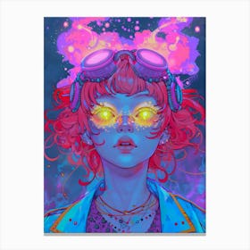 Girl With Goggles Canvas Print