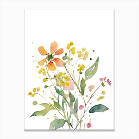 Watercolor wildflowers Canvas Print