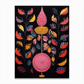 Celosia 1 Hilma Af Klint Inspired Flower Illustration Canvas Print