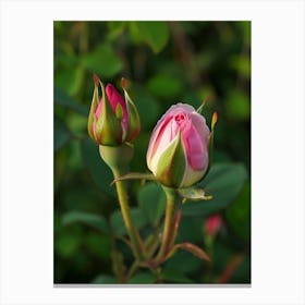 English Roses Painting Rosebud 2 Canvas Print