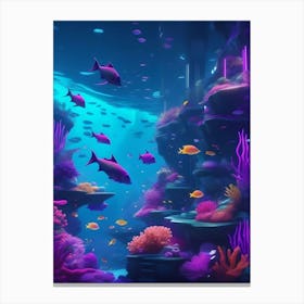 Underwater Ocean Scene Canvas Print