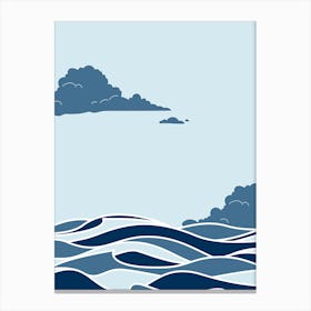 Ocean Waves In The Sky Canvas Print