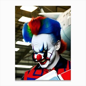 Very Creepy Clown - Reimagined 5 Canvas Print