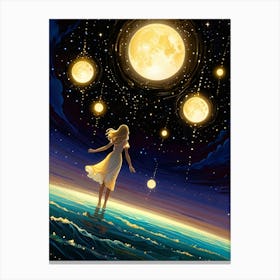 Moon In The Sky Canvas Print