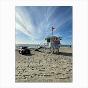 Lifeguard house, LA Canvas Print