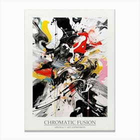 Chromatic Fusion Abstract Poster Canvas Print