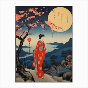 Amanohashidate, Japan Vintage Travel Art 1 Canvas Print