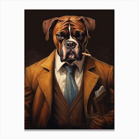 Gangster Dog Boxer 2 Canvas Print