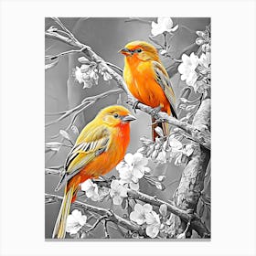 Two Birds On A Tree (2) Canvas Print